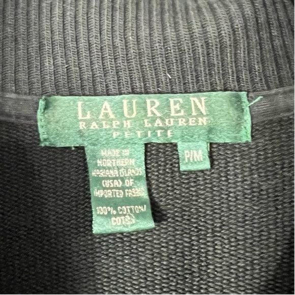 Ralph Lauren Forest Green Cardigan Sweater Tight Knit Zip Up Sz M - Picture 9 of 9